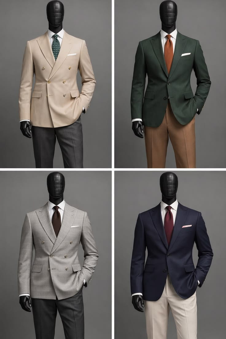 Suits With Some Different Colour Combinations !!! (1) Bespoke Tailor Dubai, Tailor in Dubai